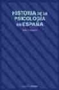 Historia de la psicologia en espa&ntilde;a