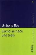 Como se hace una tesis: tecnicas y procedimientos de estudio, inv estigacion y escritura (6&ordf; ed.)