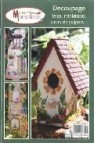 Decoupage tejas, miniaturas, casas de pajaros 